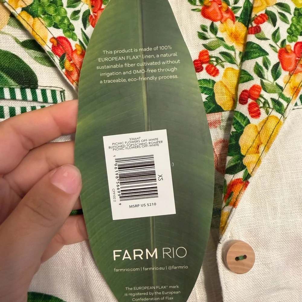 Farm Rio Linen Romper - Picture 7 of 7